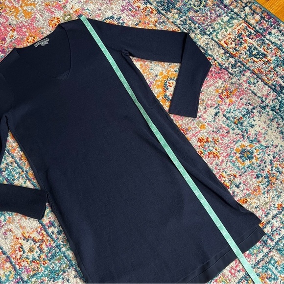 Vince Wool Dark Navy Blue Mixed Media Sweater Dress Size small - Picture 14 of 15